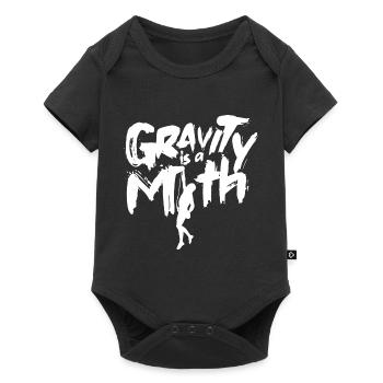 La gravité est un mythique escalade grimpeur - Body à manches courtes Premium Bébé - noir - Devant