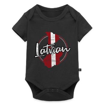 Lettonie Lette Europe - Body à manches courtes Premium Bébé - noir - Devant