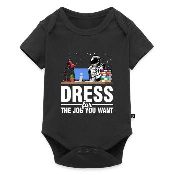 Astronaut Space Office Job - Baby Premium short-sleeve bodysuit - black - Front