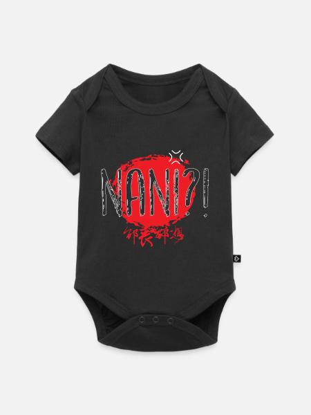 Nani?! Anime Spruch - Baby Premium Kurzarmbody - Schwarz