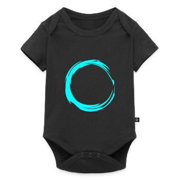 Circle Design Symbol Round Water Blue - Baby Premium short-sleeve bodysuit - black - Front