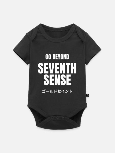 GO Beyond SEVENTH SENSE Anime Fitness Motivation - Body à manches courtes Premium Bébé - noir