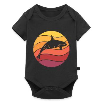 Orque vintage baleine animal de dauphin de baleine tueur cadeau - Body à manches courtes Premium Bébé - noir - Devant