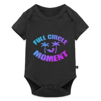 Full Circle Moment Palmen Trash TV Design - Baby Premium Kurzarmbody - Schwarz - Vorne