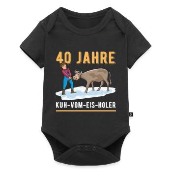 40 ans d’anniversaire de l’entreprise Vache De Glace - Body à manches courtes Premium Bébé - noir - Devant