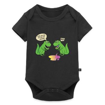 saurier you have eaten the last unicorn dino - Baby Premium short-sleeve bodysuit - black - Front