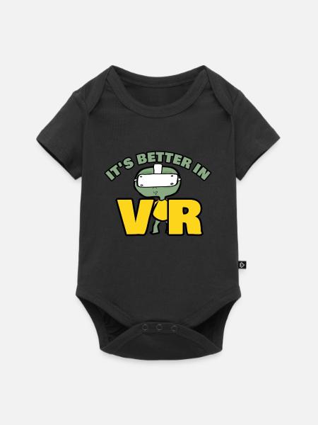 It's Better In Vr - Baby Premium Kurzarmbody - Schwarz