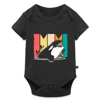 Orca sea animal protection - Baby Premium short-sleeve bodysuit - black - Front