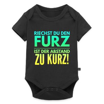 If you smell the fart is the distance to short brudi - Baby Premium short-sleeve bodysuit - black - Front