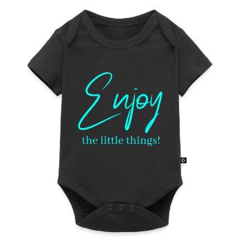 Enjoy the little things! - Baby Premium Kurzarmbody - Schwarz - Vorne