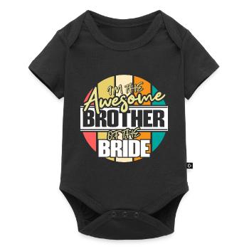 Brother of the Bride Sister Gift Idea - Baby Premium short-sleeve bodysuit - black - Front