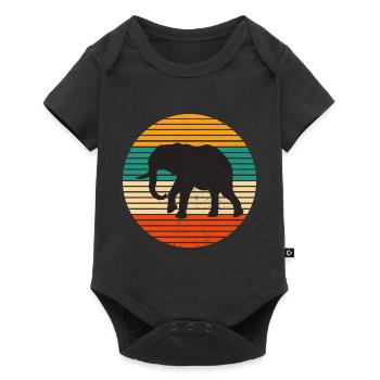Éléphant éléphant animal Safari Zoo Wildnis cadeau - Body à manches courtes Premium Bébé - noir - Devant