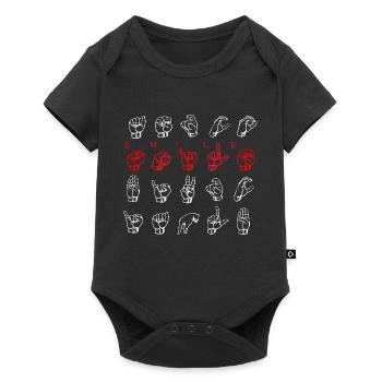 Énigme smile - DGS Streetwear - Body à manches courtes Premium Bébé - noir - Devant