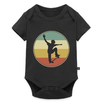Retro Skater Cool Skateboard Boys Gift - Baby Premium short-sleeve bodysuit - black - Front