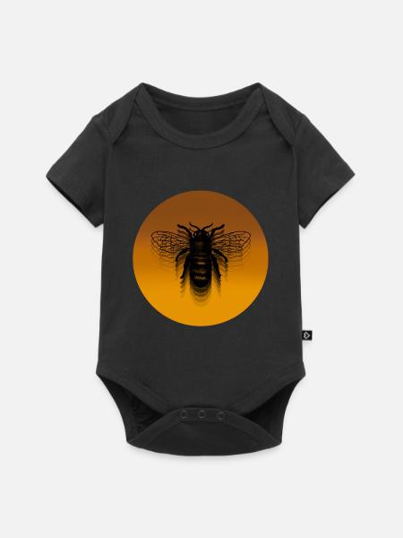 ABEILLE OR VOLANT - Body à manches courtes Premium Bébé - noir