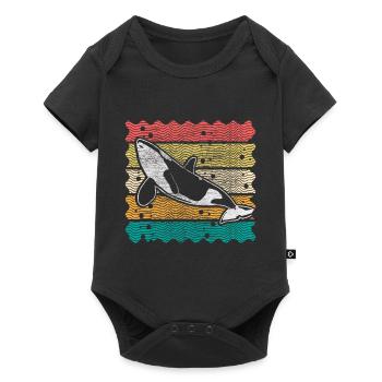 Orca Baleines Océans Idée de cadeau - Body à manches courtes Premium Bébé - noir - Devant