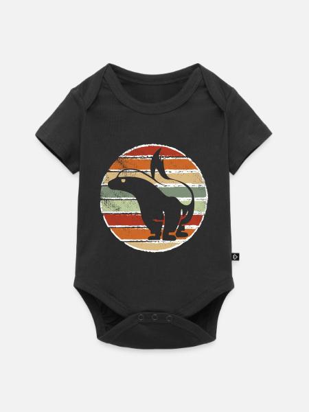Retro Honigdachs Vintage Honigdachs - Baby Premium Kurzarmbody - Schwarz