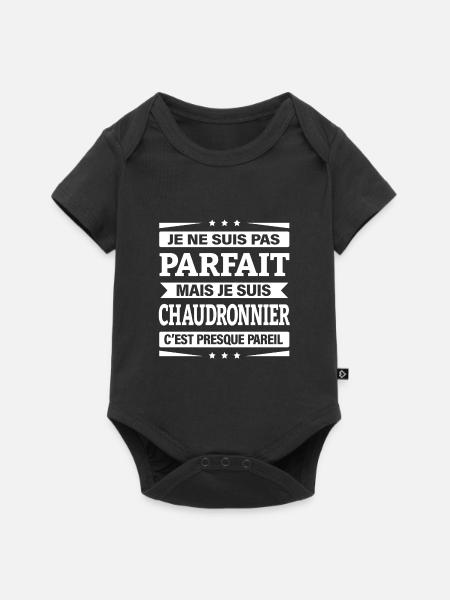 JE SUIS CHAUDRONNIER - Body à manches courtes Premium Bébé - noir