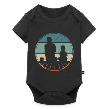 Father daughter - Baby Premium short-sleeve bodysuit - black - Front