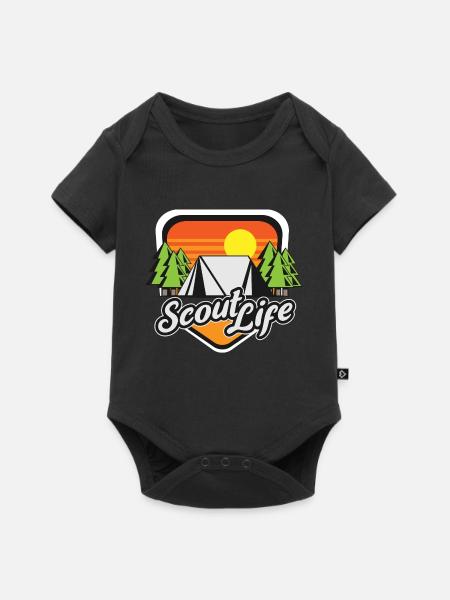 Scout Life Scouting Lovers Hiking Camping - Baby Premium short-sleeve bodysuit - black