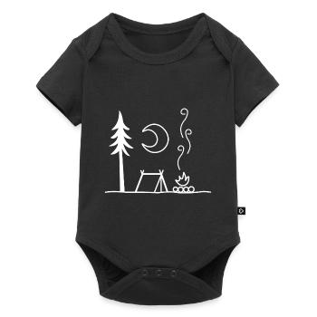 CAMPING TIME OUT TENT CAMPFIRE NIGHT SKY FREE - Baby Premium short-sleeve bodysuit - black - Front