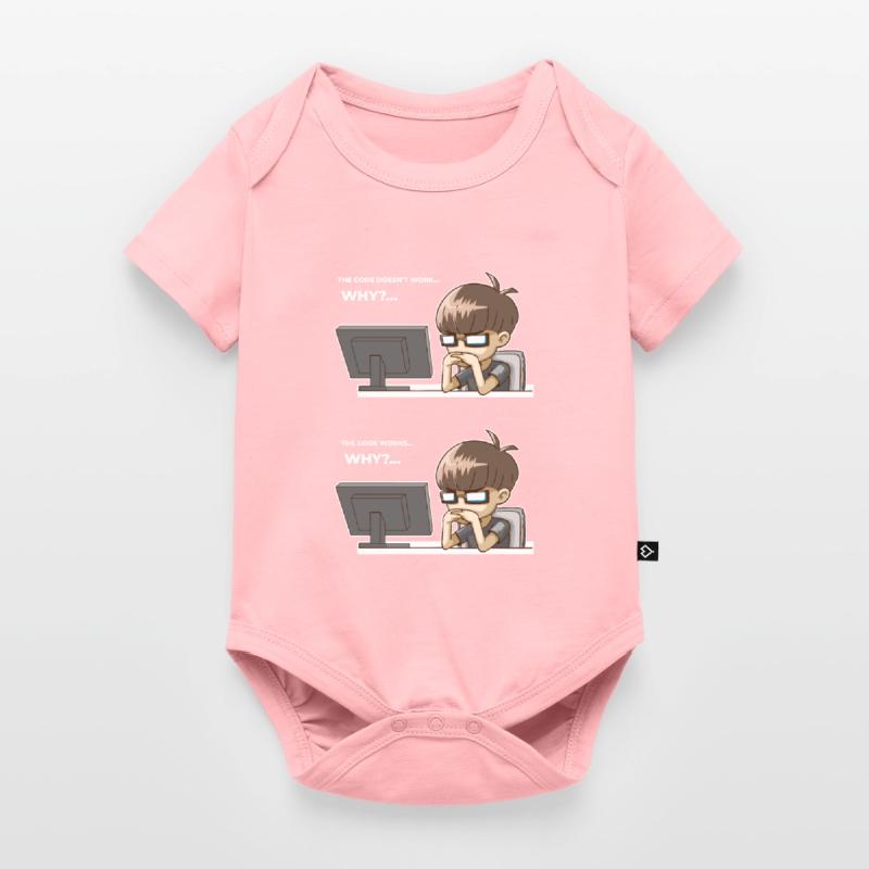Funny programming code works why Baby Premium short-sleeve bodysuit