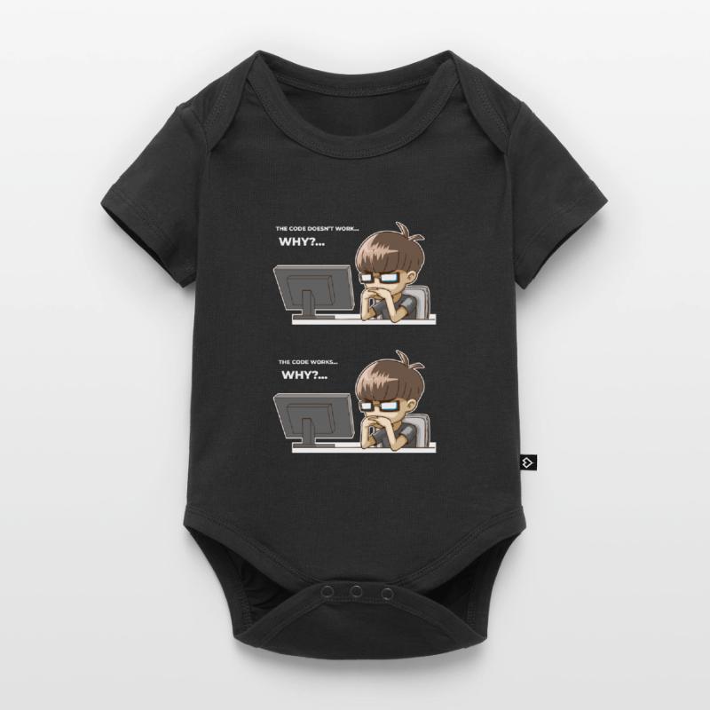 Funny programming code works why Baby Premium short-sleeve bodysuit