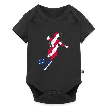 Fußball der US-Nationalmannschaft Fußball - Baby Premium Kurzarmbody - Schwarz - Vorne