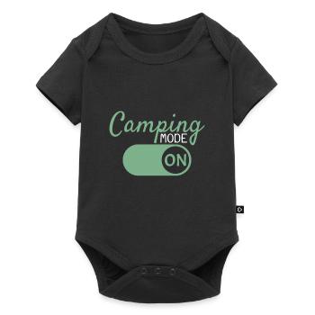 Camping Mode On - Baby Premium Kurzarmbody - Schwarz - Vorne