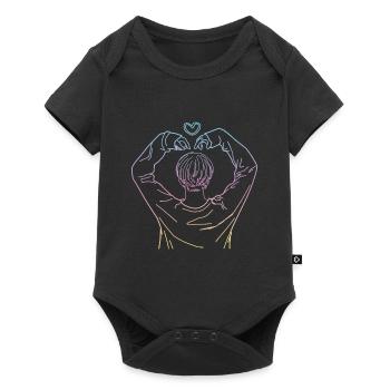 Coeur kpop koreapop KPOP idée cadeau - Body à manches courtes Premium Bébé - noir - Devant