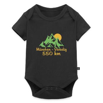 traumpfad München Venedig 550 km - Baby Premium Kurzarmbody - Schwarz - Vorne