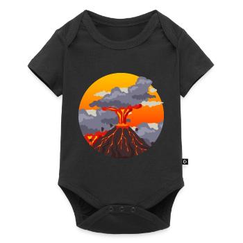 Vulkan - Baby Premium Kurzarmbody - Schwarz - Vorne