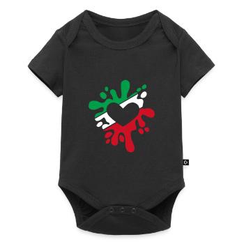 Iran symbol flag stain colors gift - Baby Premium short-sleeve bodysuit - black - Front