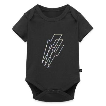Flash holographic - Baby Premium short-sleeve bodysuit - black - Front