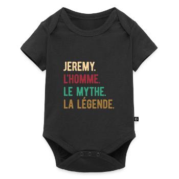 JEREMY L'HOMME LE MYTHE LA LÉGENDE - Body à manches courtes Premium Bébé - noir - Devant
