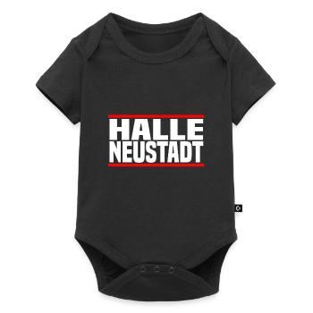 Halle Neustadt - Baby Premium Kurzarmbody - Schwarz - Vorne