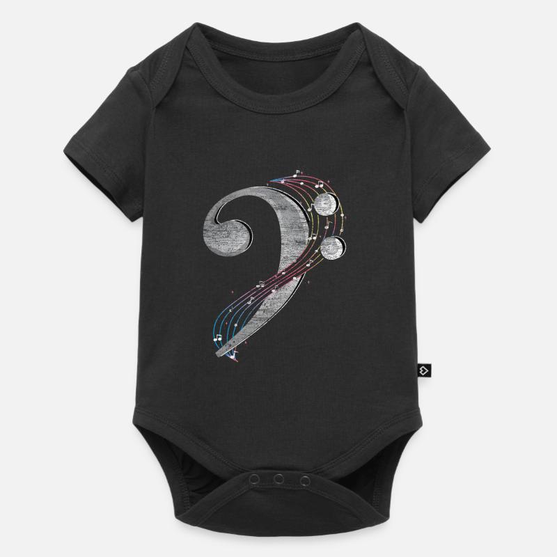 Clé de basse choeur idée cadeau - Body à manches courtes Premium Bébé - noir