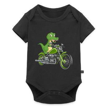 Crocodile Motorcycle Bike Alligator Biker - Baby Premium short-sleeve bodysuit - black - Front