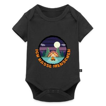 Ich hasse Menschen - Baby Premium Kurzarmbody - Schwarz - Vorne
