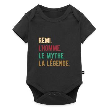 REMI L'HOMME LE MYTHE LA LÉGENDE - Body à manches courtes Premium Bébé - noir - Devant