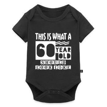 60 Year Old - Baby Premium short-sleeve bodysuit - black - Front
