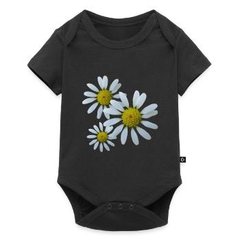 blooming flowers, bloom white, floral, flowery, nature - Baby Premium short-sleeve bodysuit - black - Front