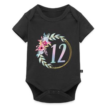 12th Birthday Girl Gift Princess - Baby Premium short-sleeve bodysuit - black - Front