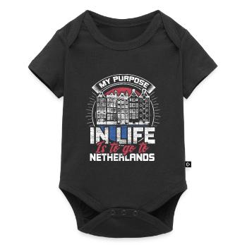 Netherlands Tulips Pride - Baby Premium short-sleeve bodysuit - black - Front