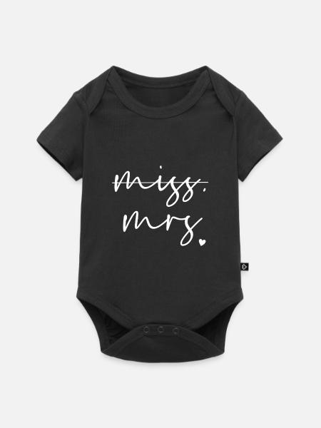 Miss Mrs - Baby Premium Kurzarmbody - Schwarz