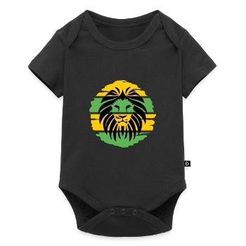 Lion Jamaïque Reggae - Body à manches courtes Premium Bébé - noir - Devant