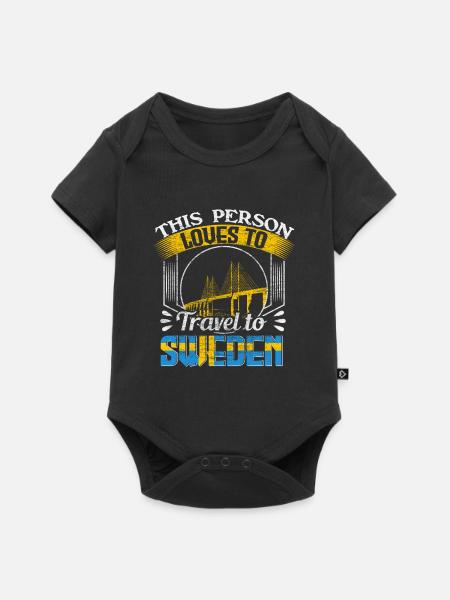 Schweden Herkunft - Baby Premium Kurzarmbody - Schwarz