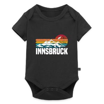 Innsbruck sonnenuntergang - Baby Premium Kurzarmbody - Schwarz - Vorne