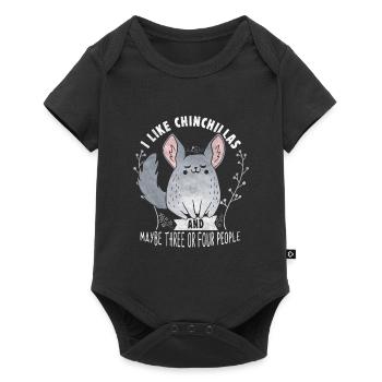 Chinchilla Dictons drôles - Body à manches courtes Premium Bébé - noir - Devant