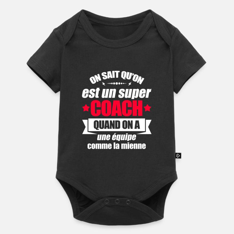 SUPER COACH D'UNE ÉQUIPE FORMIDABLE - Body à manches courtes Premium Bébé - noir